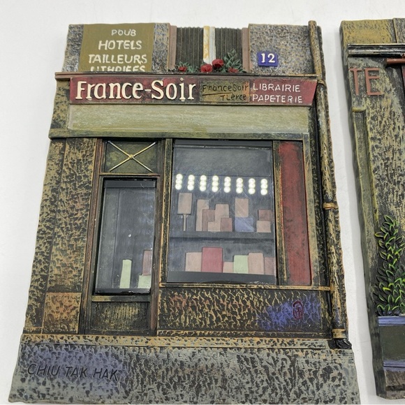 Paris France Street Scene 3D Wall Art Chiu Tak Hak Hanging Home Decor Set 4 - Picture 6 of 8